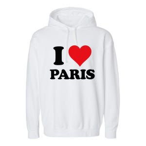 I Heart Paris First Name I Love Personalized Stuff Garment-Dyed Fleece Hoodie