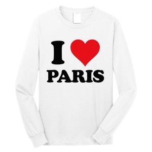 I Heart Paris First Name I Love Personalized Stuff Long Sleeve Shirt