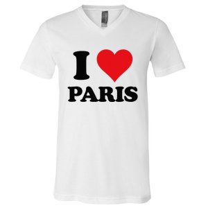 I Heart Paris First Name I Love Personalized Stuff V-Neck T-Shirt