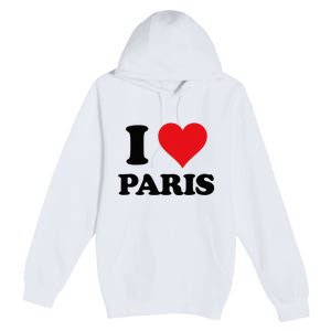 I Heart Paris First Name I Love Personalized Stuff Premium Pullover Hoodie