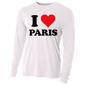 I Heart Paris First Name I Love Personalized Stuff Cooling Performance Long Sleeve Crew