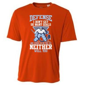 Ice Hockey Player Defense I DonT Get So Y Goals Gift Cooling Performance Crew T-Shirt