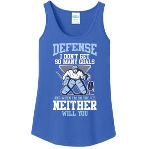 Ice Hockey Player Defense I DonT Get So Y Goals Gift Ladies Essential Tank