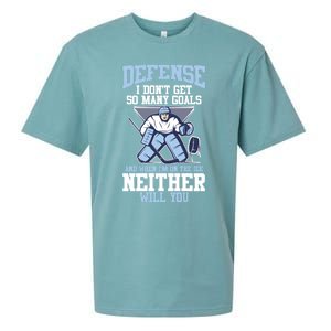 Ice Hockey Player Defense I DonT Get So Y Goals Gift Sueded Cloud Jersey T-Shirt