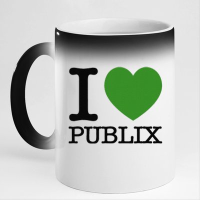 I Heart Publix 11oz Black Color Changing Mug