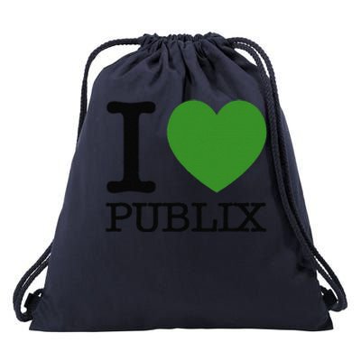 I Heart Publix Drawstring Bag