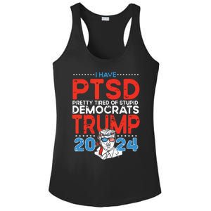 I Have Ptsd Pretty Tired Of Stupid Democrats Trump 2024 Ladies PosiCharge Competitor Racerback Tank