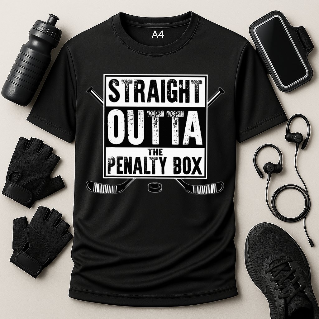 Ice Hockey Player Gift Straight Outta The Penalty Box Cooling Performance Crew T-Shirt