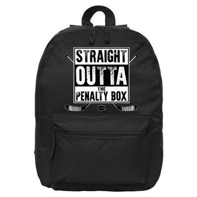 Ice Hockey Player Gift Straight Outta The Penalty Box 16 in Basic Backpack