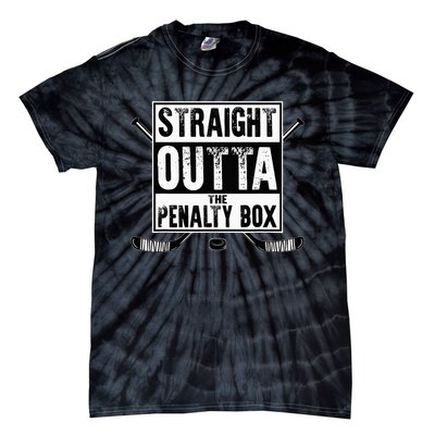 Ice Hockey Player Gift Straight Outta The Penalty Box Tie-Dye T-Shirt