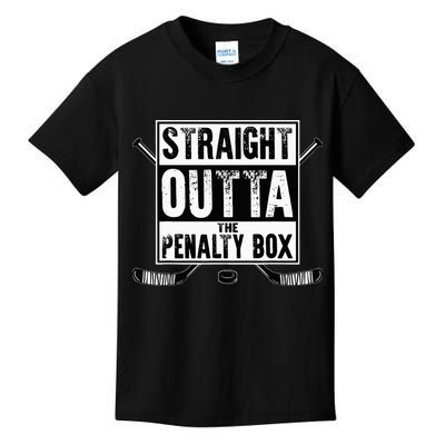 Ice Hockey Player Gift Straight Outta The Penalty Box Kids T-Shirt