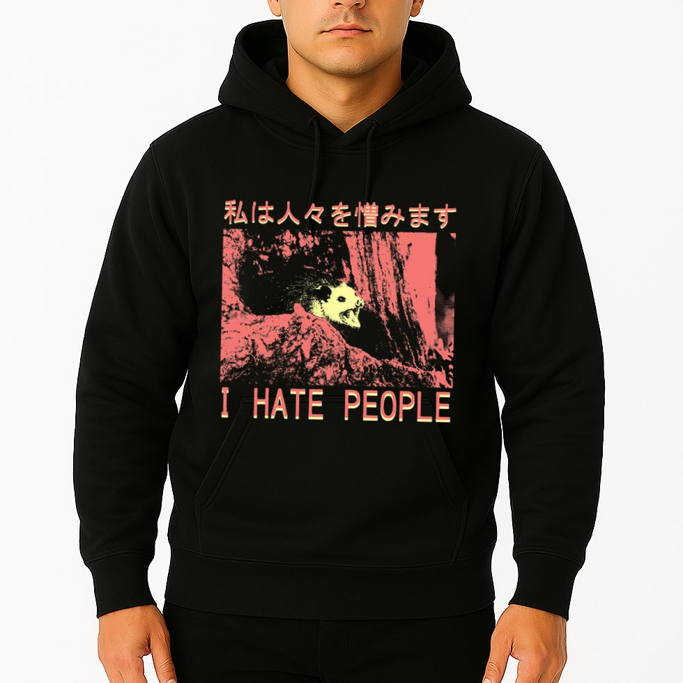 I Hate People Opossum I Hate People Opossum Japanese Hoodie