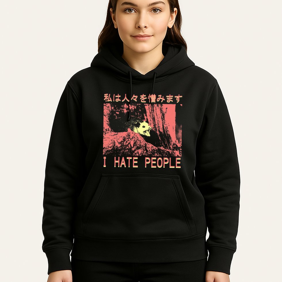 I Hate People Opossum I Hate People Opossum Japanese Hoodie