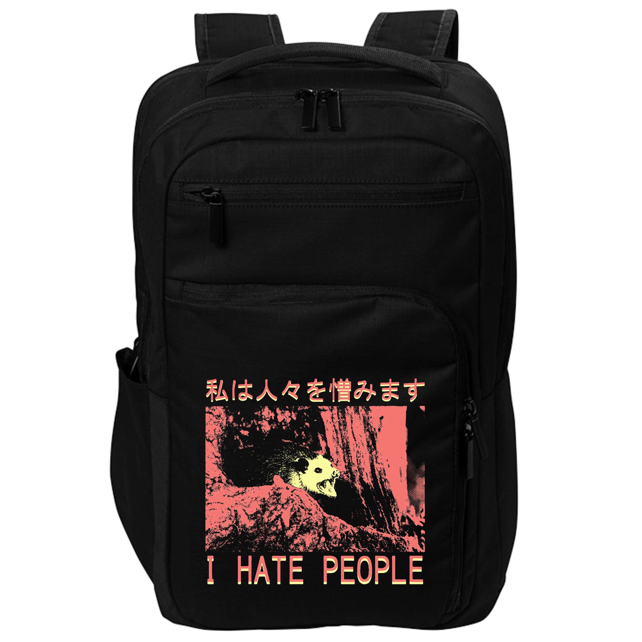 I Hate People Opossum I Hate People Opossum Japanese Impact Tech Backpack