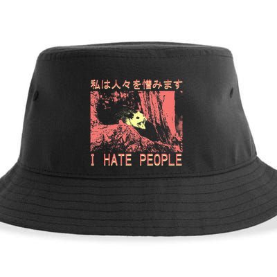 I Hate People Opossum I Hate People Opossum Japanese Sustainable Bucket Hat