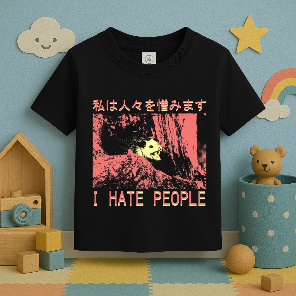 I Hate People Opossum I Hate People Opossum Japanese Toddler T-Shirt
