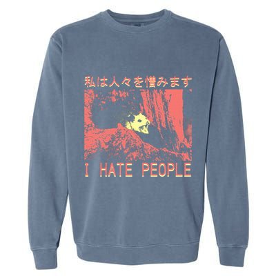 I Hate People Opossum I Hate People Opossum Japanese Garment-Dyed Sweatshirt