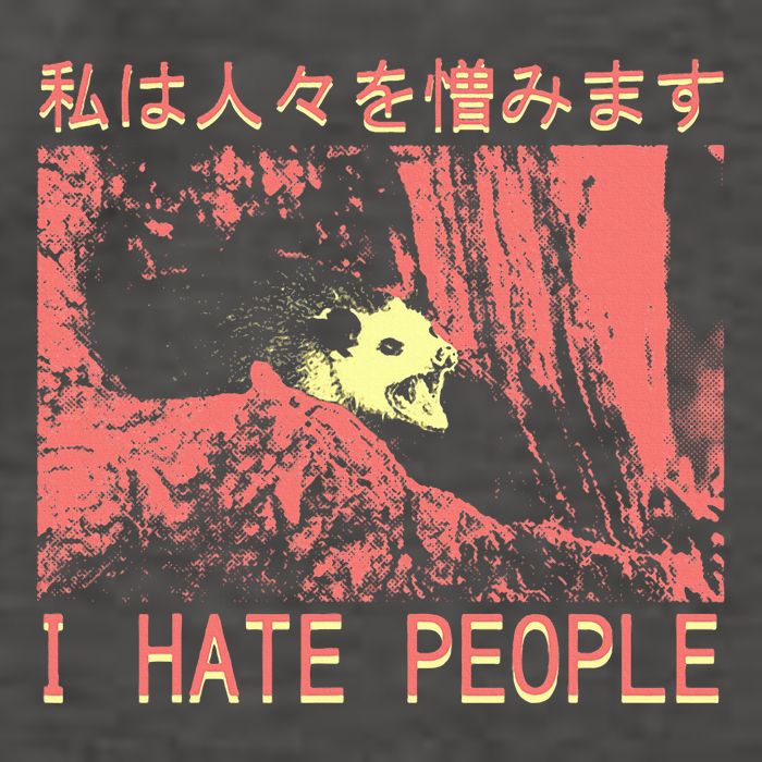 I Hate People Opossum I Hate People Opossum Japanese Vector Backpack