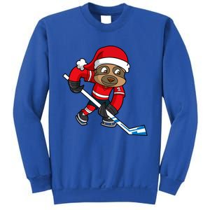 Ice Hockey Player Sloth Santa Winter Sports Christmas Gift Sweatshirt