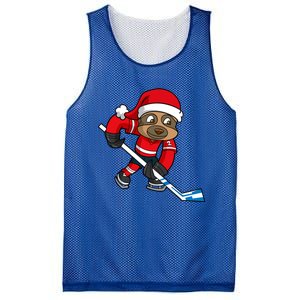 Ice Hockey Player Sloth Santa Winter Sports Christmas Gift Mesh Reversible Basketball Jersey Tank