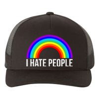 I Hate People Rainbow Funny Humor Anti Social Yupoong Adult 5-Panel Trucker Hat