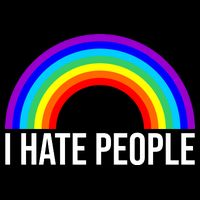I Hate People Rainbow Funny Humor Anti Social Apron