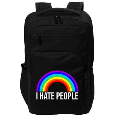 I Hate People Rainbow Funny Humor Anti Social Impact Tech Backpack