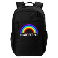 I Hate People Rainbow Funny Humor Anti Social Daily Commute Backpack