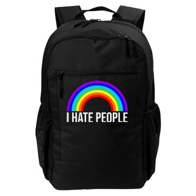 I Hate People Rainbow Funny Humor Anti Social Daily Commute Backpack