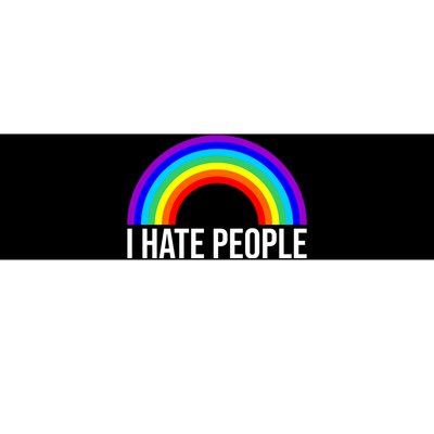 I Hate People Rainbow Funny Humor Anti Social Bumper Sticker