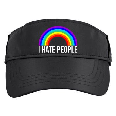 I Hate People Rainbow Funny Humor Anti Social Adult Drive Performance Visor