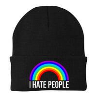 I Hate People Rainbow Funny Humor Anti Social Beanie
