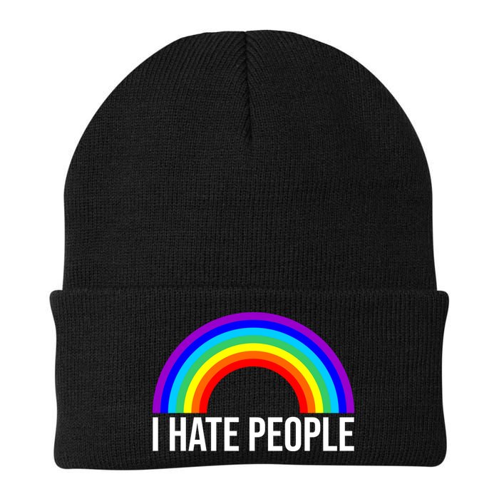 I Hate People Rainbow Funny Humor Anti Social Beanie