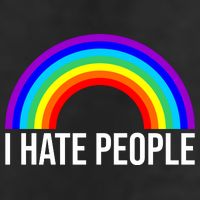 I Hate People Rainbow Funny Humor Anti Social Beanie