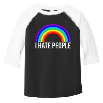 I Hate People Rainbow Funny Humor Anti Social Toddler Fine Jersey T-Shirt