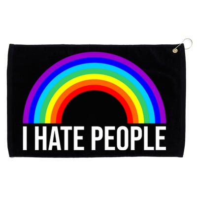 I Hate People Rainbow Funny Humor Anti Social Grommeted Golf Towel