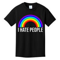 I Hate People Rainbow Funny Humor Anti Social Kids T-Shirt