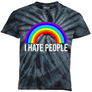 I Hate People Rainbow Funny Humor Anti Social Kids Tie-Dye T-Shirt