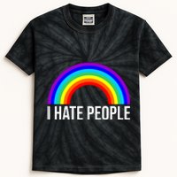 I Hate People Rainbow Funny Humor Anti Social Kids Tie-Dye T-Shirt