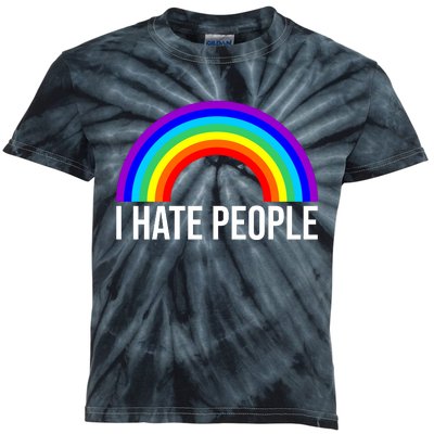 I Hate People Rainbow Funny Humor Anti Social Kids Tie-Dye T-Shirt