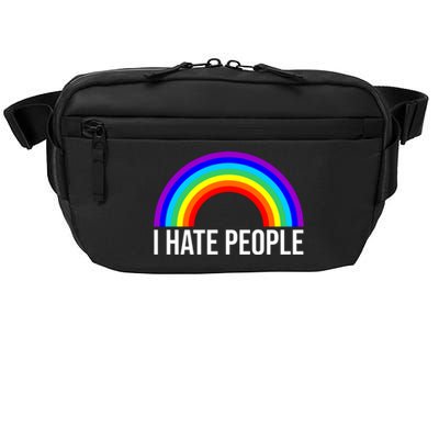 I Hate People Rainbow Funny Humor Anti Social Crossbody Pack