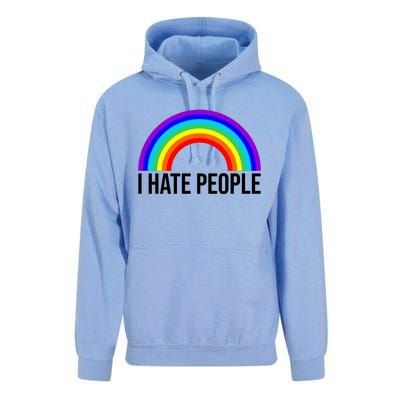 I Hate People Rainbow Funny Humor Anti Social Unisex Surf Hoodie