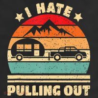 I Hate Pulling Out Funny Camping Trailer Retro Adult Drive Performance Visor