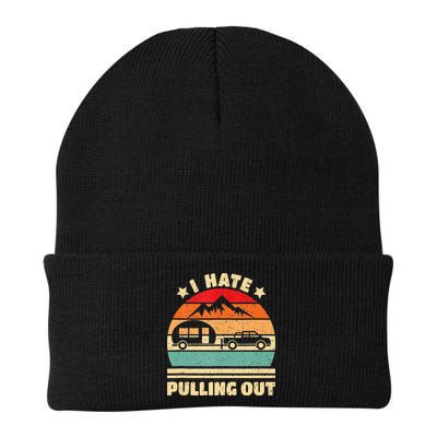 I Hate Pulling Out Funny Camping Trailer Retro Beanie