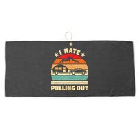 I Hate Pulling Out Funny Camping Trailer Retro Large Microfiber Waffle Golf Towel