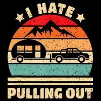 I Hate Pulling Out Funny Camping Trailer Retro Baby Bodysuit