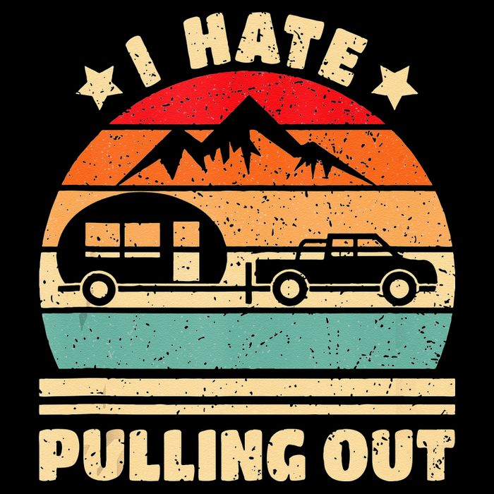 I Hate Pulling Out Funny Camping Trailer Retro Baby Bodysuit