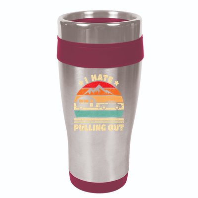 I Hate Pulling Out Funny Camping Trailer Retro 16oz Travel Tumbler