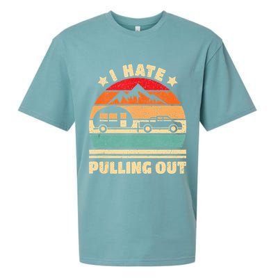 I Hate Pulling Out Funny Camping Trailer Retro Sueded Cloud Jersey T-Shirt