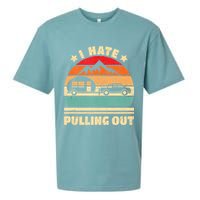 I Hate Pulling Out Funny Camping Trailer Retro Sueded Cloud Jersey T-Shirt